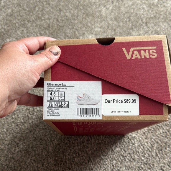 Vans White and Pink Low-Top Sneakers, women’s size 6 - Picture 4 of 4